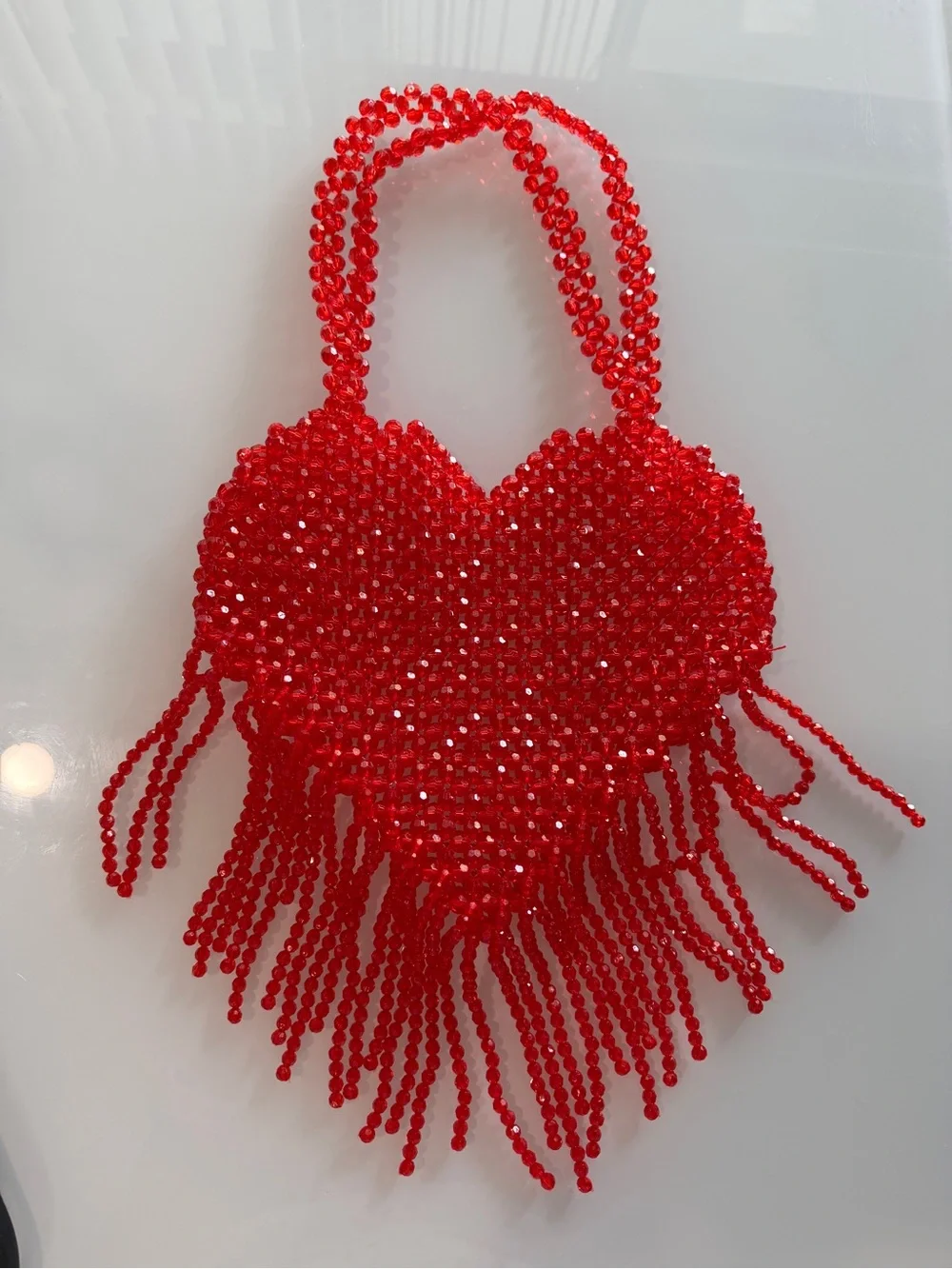 Moda Luxe Valeria Red Beaded Evening Bag